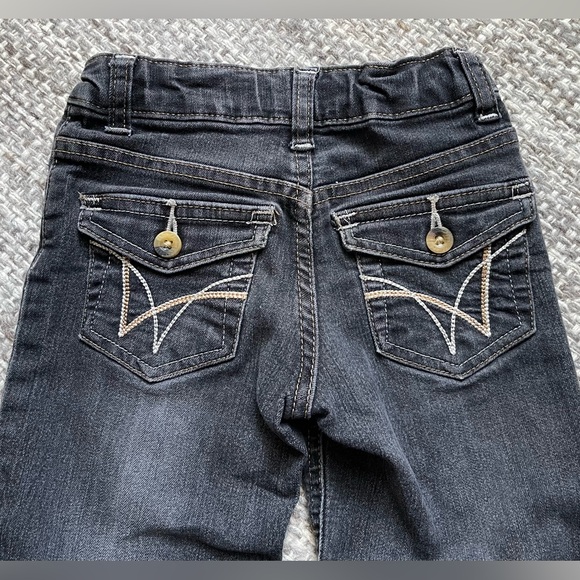 Wrangler black denim jeans size 4R pockets girls casual western straight leg - Picture 1 of 6
